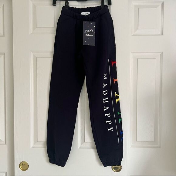 Madhappy x Pixar Limited Edition Unisex Fleece Sweatpants Dark Navy XS NEW